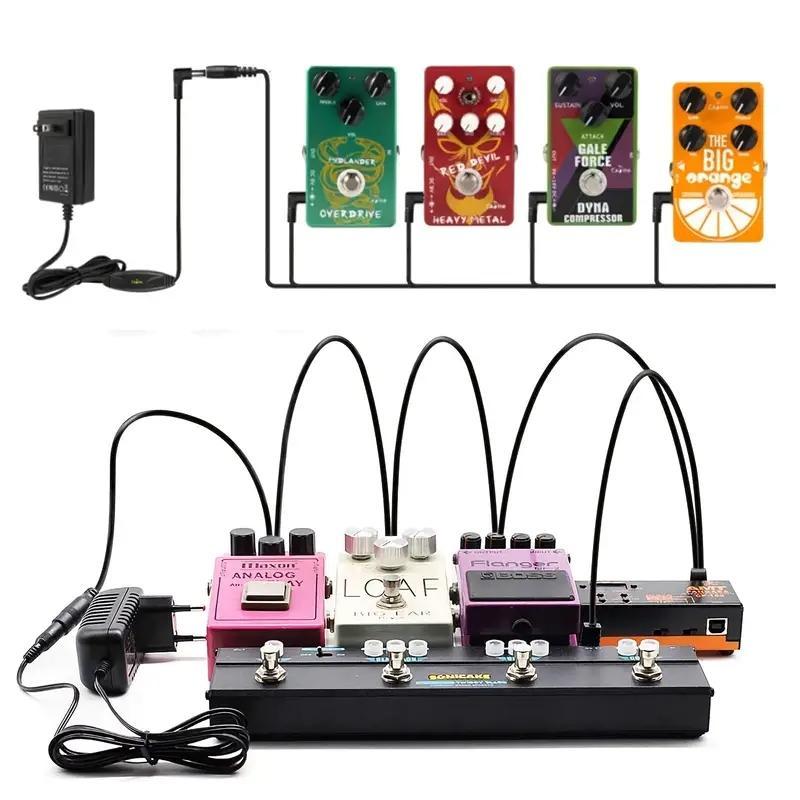 Guitar Daisy Chain Cable, Guitar Effect Pedal Power Supply Splitter Cable Adapter, Daisy Chain Cable Guitar Accessories, Music Accessories