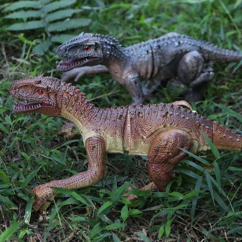 RC Dinosaur Toy for Kids - Build a large walking Velociraptor dinosaur with lights and sounds, a great birthday gift for boys and girls ages 3-12