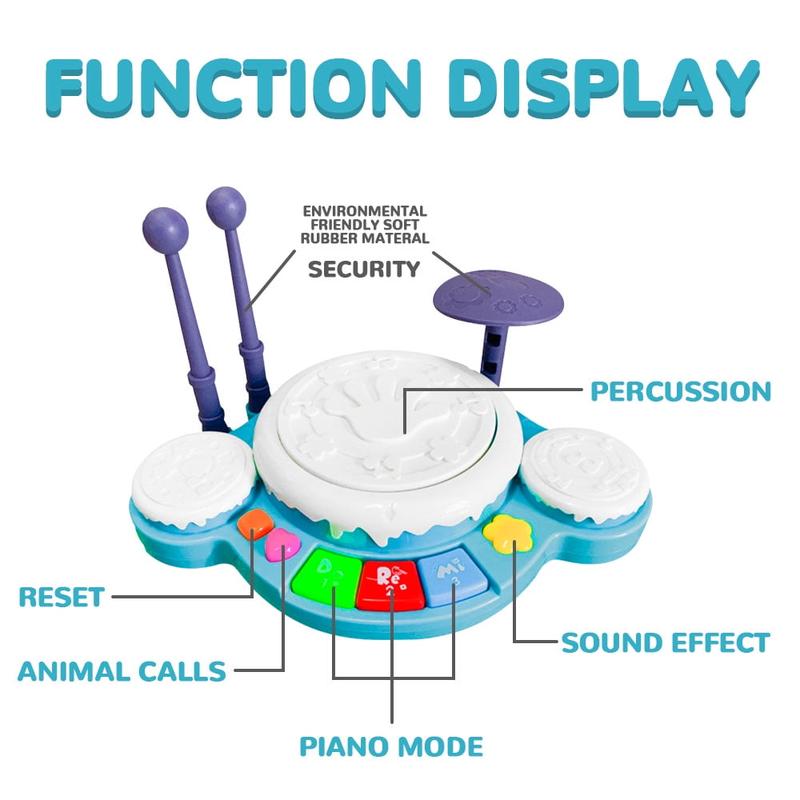 Musical instruments Toy for Kids,  Fun Beating Drums Cymbals Toy, Learning & Education Toys, Parent-child Interaction Toys