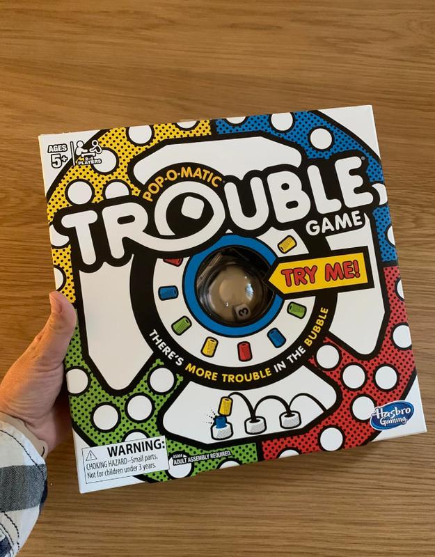 Hasbro Gaming Trouble Board Game for Kids Ages 5 and Up 2-4 Players (Packaging may vary)