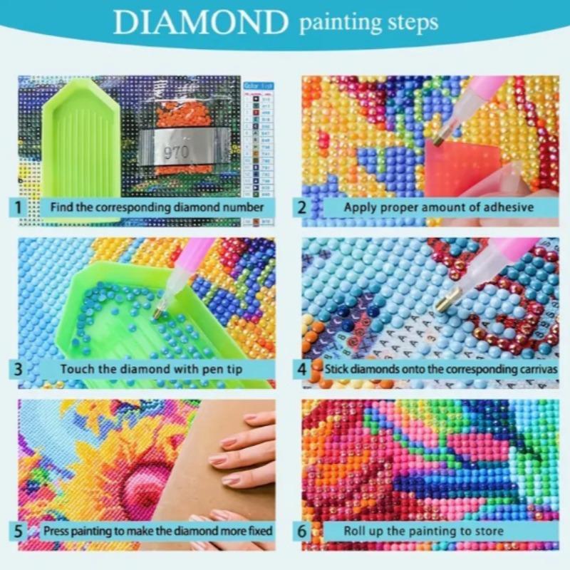 Sunflower & Bee Pattern Diamond Painting Kit, 1 Set DIY Diamond Painting By Numbers Kit, Wall Art Home Decoration