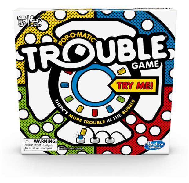 Hasbro Gaming Trouble Board Game for Kids Ages 5 and Up 2-4 Players (Packaging may vary)