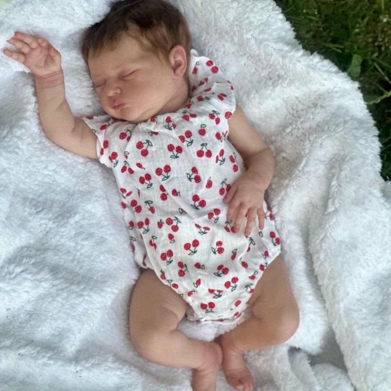 reborn babydoll,50cm 20inches Realistic Sleeping Baby Doll - Soft Silicone Body, Visible Veins, 3D-painting Skin, Reborn Doll with Cloth Body and Realistic Details