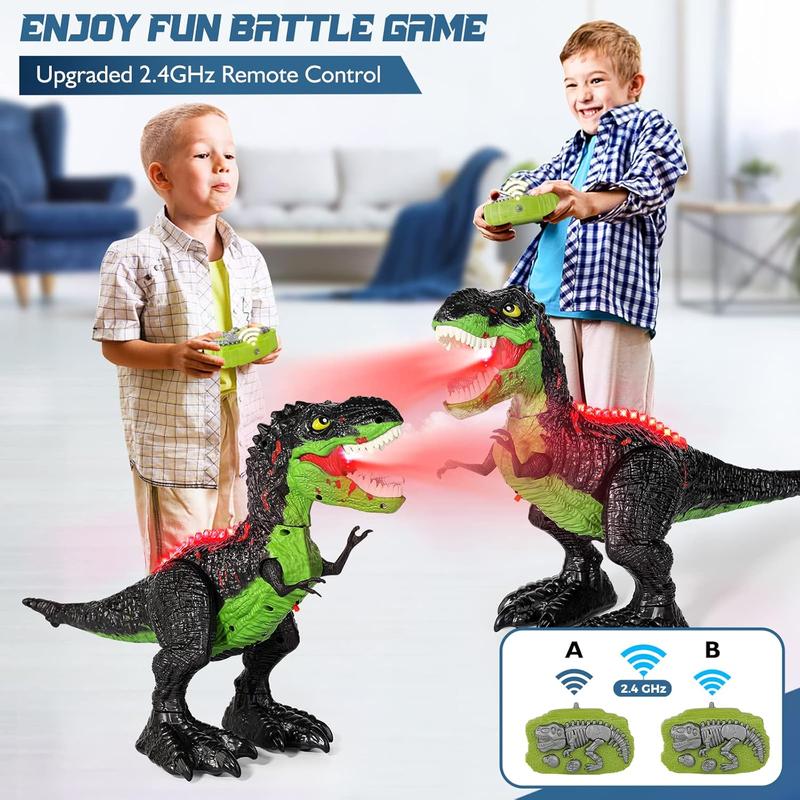 Remote Control Dinosaur for Kids, Large T-Rex Dinosaur Toys for Boys 3 4 5 6 7 8 Year Old, Realistic Walking Dinosaur Toy with Light, Roar & Spray, Birthday Gift for Boys Girls 3+