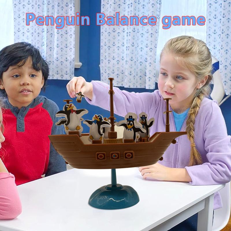 Desktop Pirate Boat Balance Game, Desktop Balance Game, Child-Parent Interaction Toys Set Interactive Children Toy for Kids for 2 or Over 2 Players