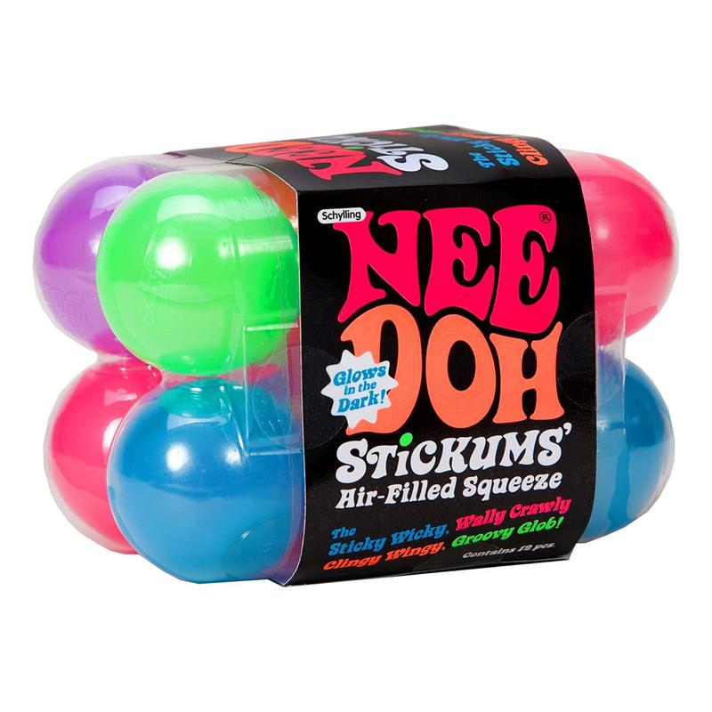 CHRISTMAS SALE 51% Schylling NeeDoh Stickums - 12 Pack Glow in the Dark Sticky NeeDoh Globs