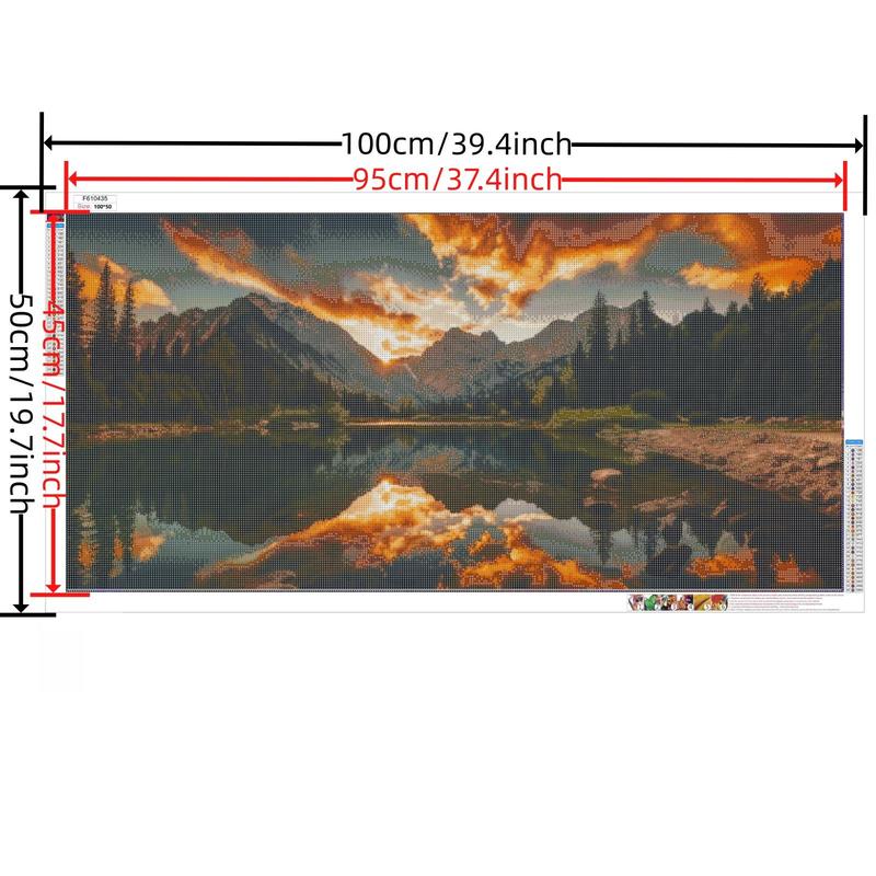 Mountain Landscape Pattern DIY Diamond Arts Colorful Painting Without Frame, DIY Decorative Art Picture for Beginner, DIY Home Decor