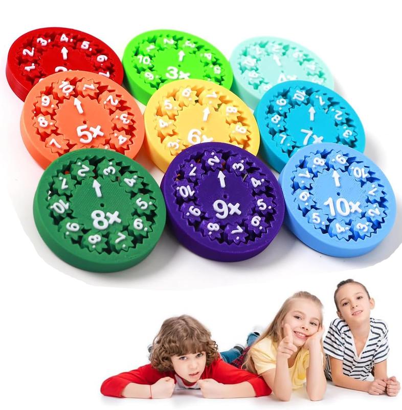 Math Fidget Spinners, Math Fact Fidget Spinner, Multiplication and Division Fidget Spinner Toy for Stimmers and Fidgeters Who are Learning Math (Multiply Or Divide 9pack)