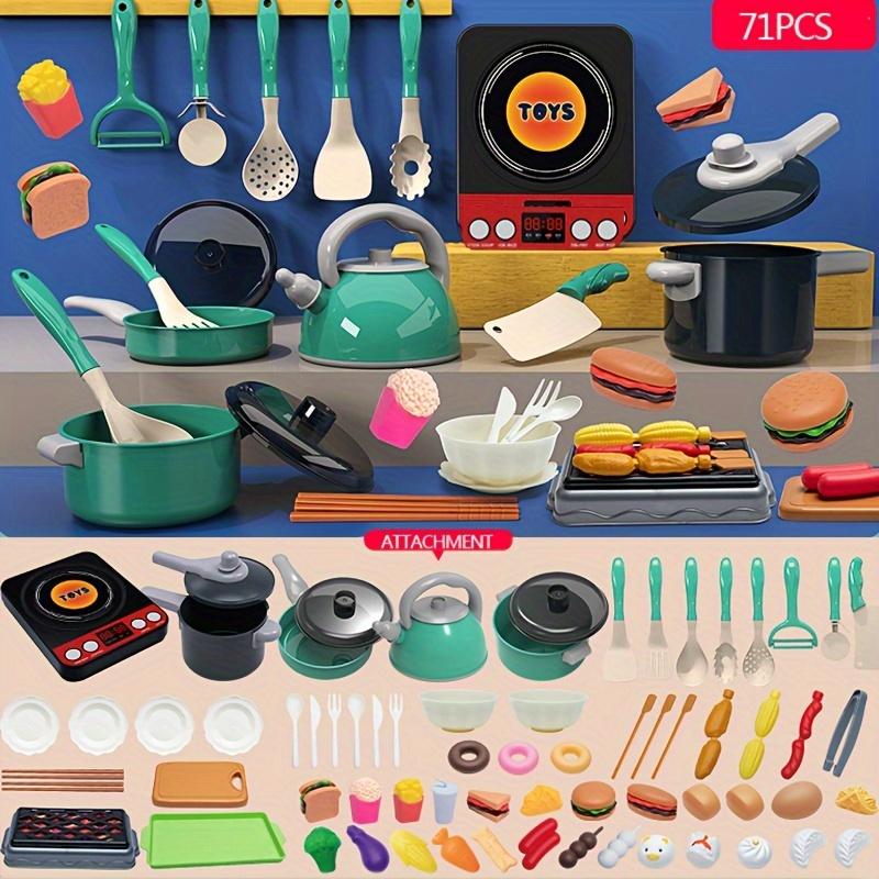 Includes Pots And Pans Kitchen Toys Accessories For Kids, Pretend Cooking Game Set, Cookware Toys, Game Food Set, Toys Vegetables For Christmas, Halloween, Thanksgiving Gifts