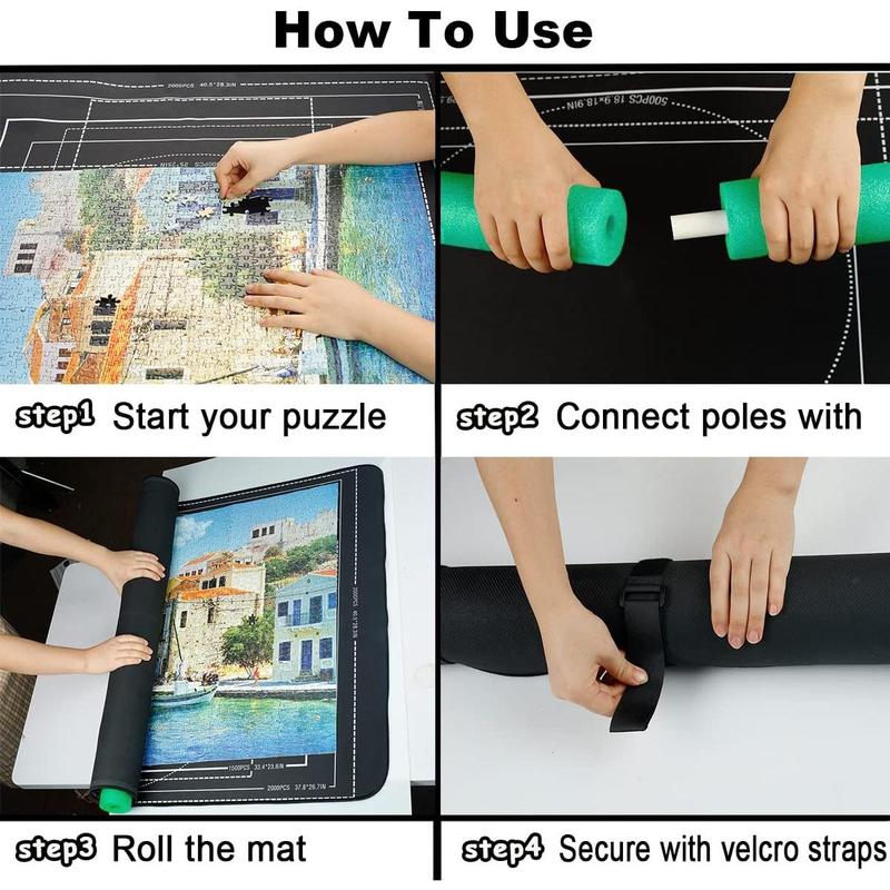 Jigsaw Puzzle Mat Roll Up, Portable Saver Pad 48