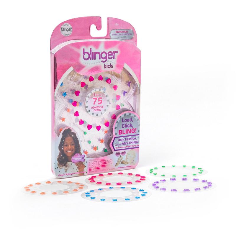 blinger® Sparkle Collection Refill Pack with 75 Colorful Acrylic Rhinestones