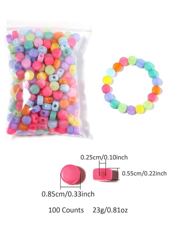 Random Color Acrylic Heart Star Round Beads Kit, Cute DIY Jewelry Making Supplies for Bracelet & Necklace & Phone Chain, Fashion Accessories for Women & Girls