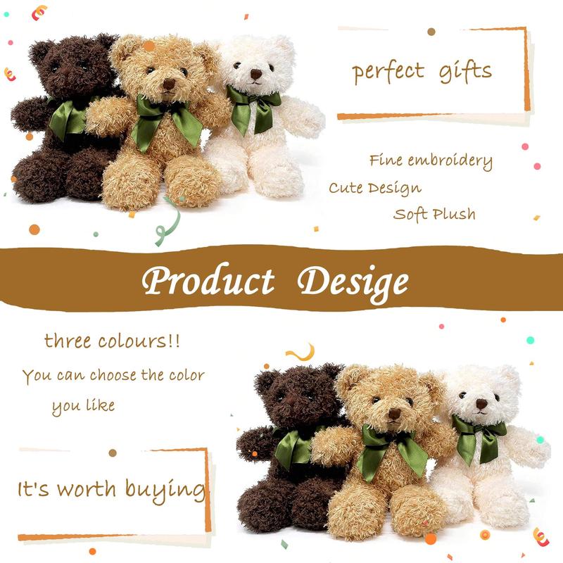 Huggable Teddy Bear Plush Toy, 1 Count Cute Design Bear Stuffed Animal, Quality Material for Every Moment, Skin-friendly and Perfect for Kids Gifts