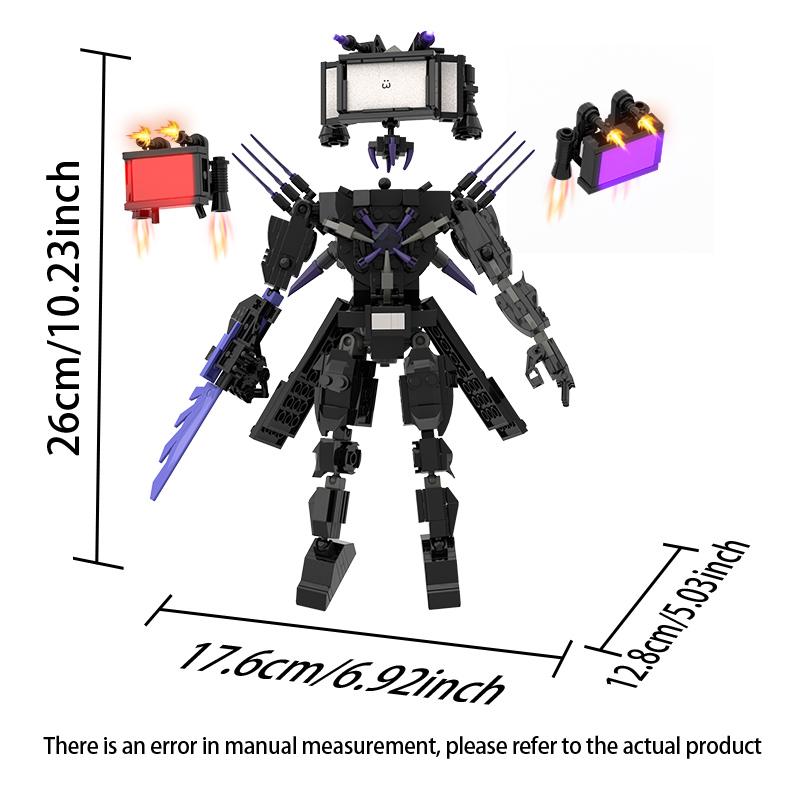 Skibidi Toilet Upgraded Titan TV Man Figure Building Block Set, Upgraded Cameraman Speakerman Game Model Collectible Building Bricks Birthday Gift for Adults Fans building bricks titan mech