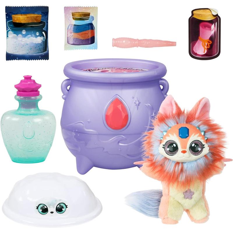 Magic Mixies Color Surprise Magic Cauldron. Reveal a Mixie Plushie from The Fizzing Cauldron and Discover 6 Magical Color Change Surprises - Styles May Vary - Non-Electronic Medium (Pack of 1)