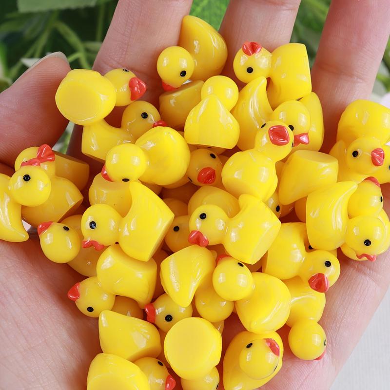 10 50 100PCS Cute Little Yellow Duck DIY Accessories, Gifts, Hanging Ornaments and Decorative Items, Birthday Gifts, Christmas Gifts, Festival Gifts, Stocking Filler