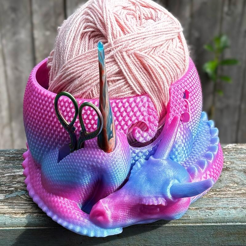 Sleeping Dragon Yarn Bowl - Perfect for Your Knitting Needs