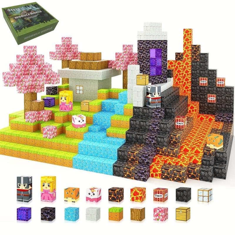 Creative Cube Building Block Set, Famous Scene Street Scene Building Model, DIY Tabletop Decor Puzzle Educational Assembly Sensory Toys