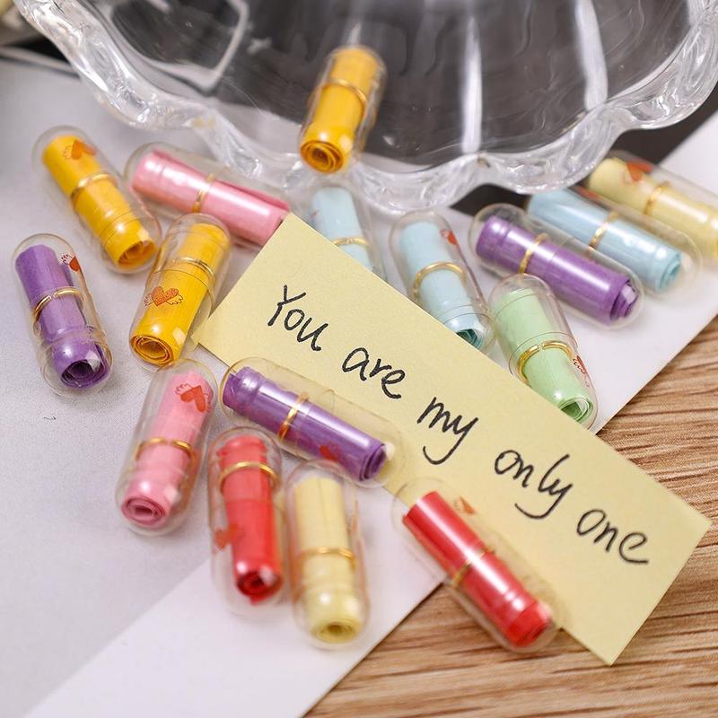 Creative Letter Paper Capsules, 50pcs pack Mini Love Letter Capsule Toys, DIY Scrapbooking, Diary, Gift Wrapping Supplies