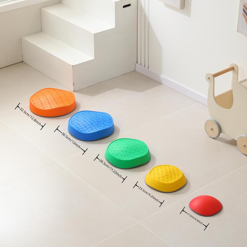 Non-slip Balance Training Boards, 5 Counts set Colorful Balance Stepping Stones for Indoor Outdoor, Coordination Training Sensory Toys for Obstacle Courses, Thanksgiving Christmas Gift Set, Christmas Gift