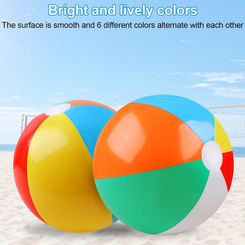 2 Pack Beach Balls, 20 Inch Beach Balls for Kids, Rainbow Color Pool Toys Pool Balls for Swimming Pool, Beach Toys Inflatable Ball for Summer Parties and Water Games