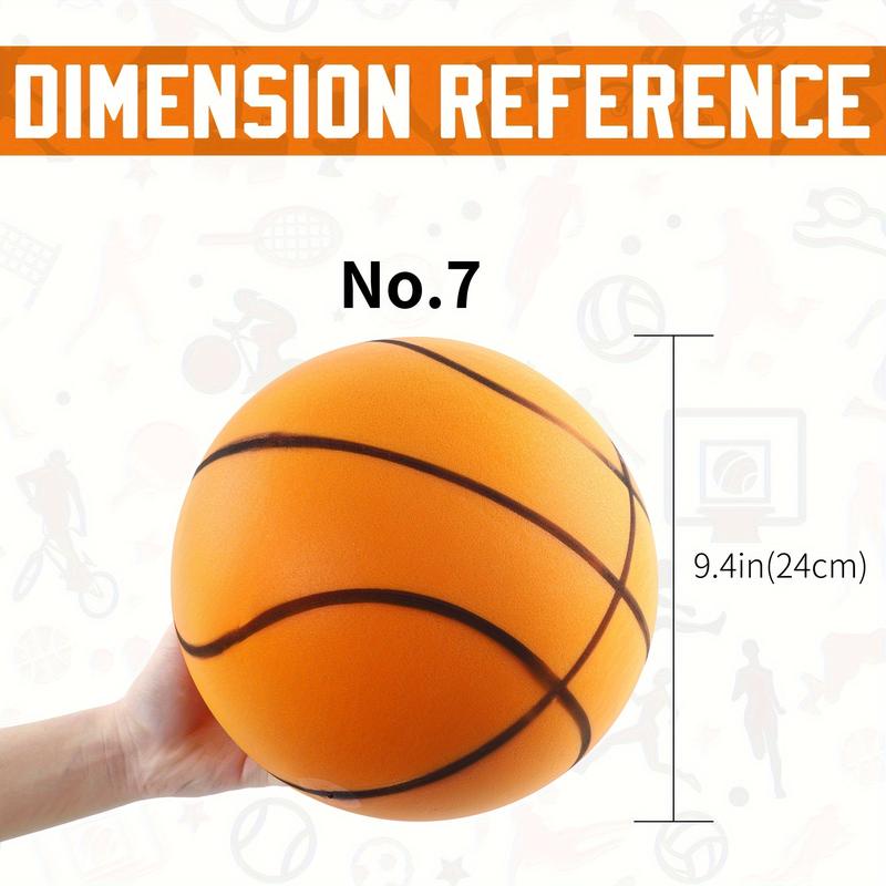 Noiseless Foam Basketball-Indoor Quiet Bounce, Suitable for Family and Holiday Activities, Orange