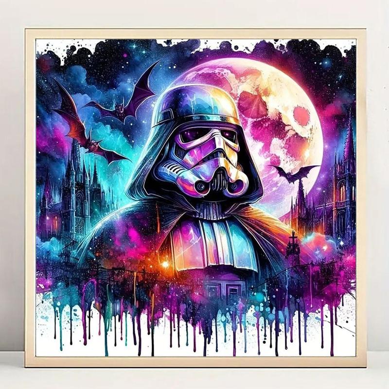 Star Wars Character Pattern DIY Diamond Arts Colorful Painting Kit without Frame, DIY Decorative Art Picture, Wall Art Decor for Home Living Room Bedroom