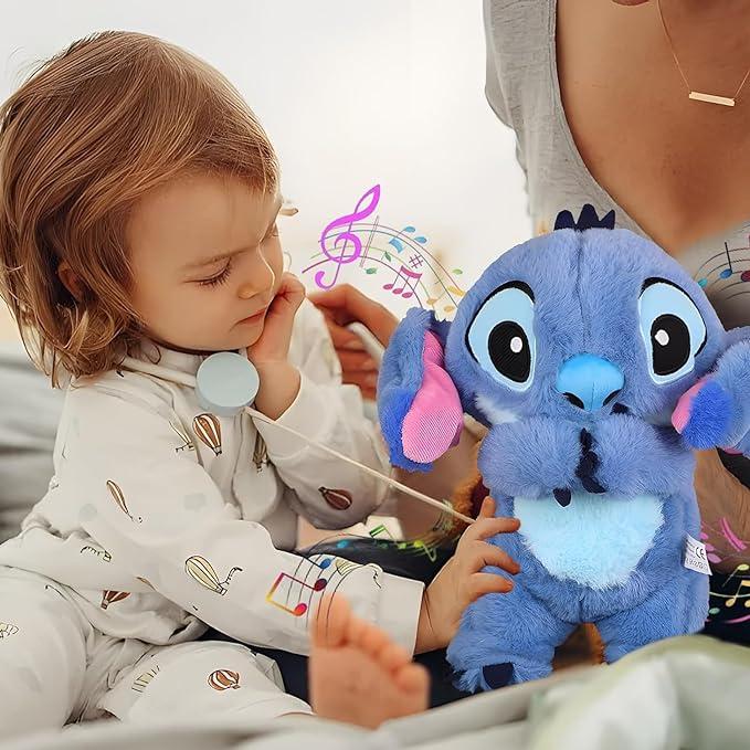 Stit-ch Breathing Animal Plush Toy Bag Charm - Soothing plush toy with realistic breathing, lights and music that relieves anxiety and is an ideal sleep companion