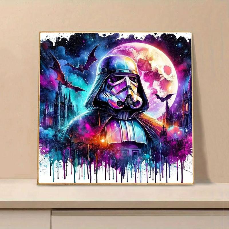 Star Wars Character Pattern DIY Diamond Arts Colorful Painting Kit without Frame, DIY Decorative Art Picture, Wall Art Decor for Home Living Room Bedroom