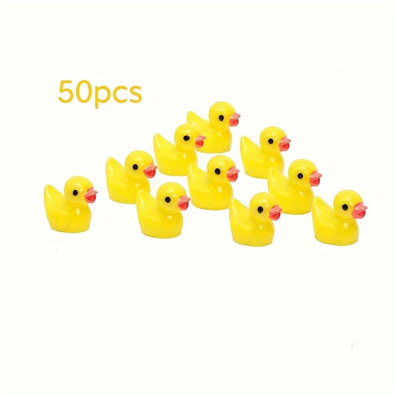 10 50 100PCS Cute Little Yellow Duck DIY Accessories, Gifts, Hanging Ornaments and Decorative Items, Birthday Gifts, Christmas Gifts, Festival Gifts, Stocking Filler