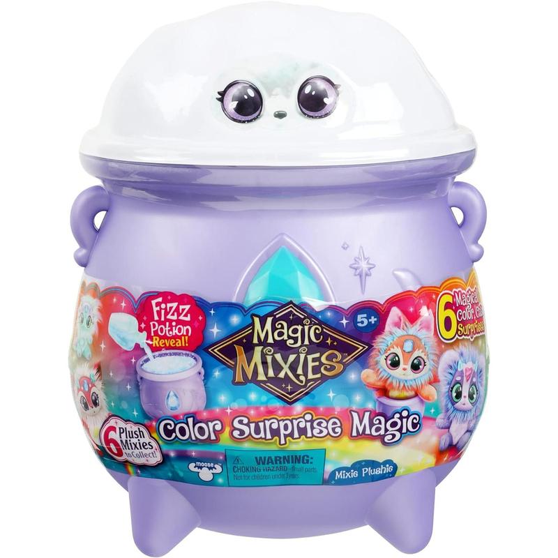 Magic Mixies Color Surprise Magic Cauldron. Reveal a Mixie Plushie from The Fizzing Cauldron and Discover 6 Magical Color Change Surprises - Styles May Vary - Non-Electronic Medium (Pack of 1)