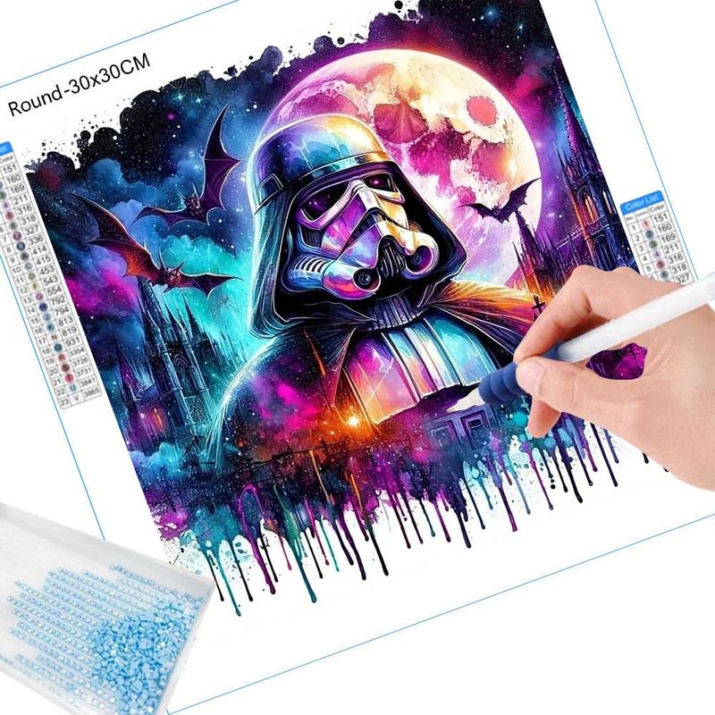 Star Wars Character Pattern DIY Diamond Arts Colorful Painting Kit without Frame, DIY Decorative Art Picture, Wall Art Decor for Home Living Room Bedroom