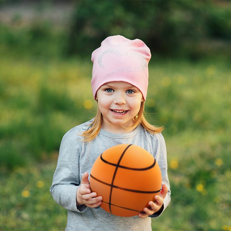 Noiseless Foam Basketball-Indoor Quiet Bounce, Suitable for Family and Holiday Activities, Orange