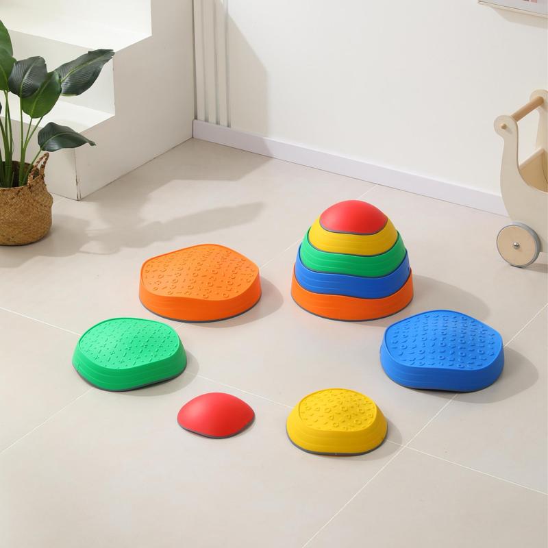 Non-slip Balance Training Boards, 5 Counts set Colorful Balance Stepping Stones for Indoor Outdoor, Coordination Training Sensory Toys for Obstacle Courses, Thanksgiving Christmas Gift Set, Christmas Gift