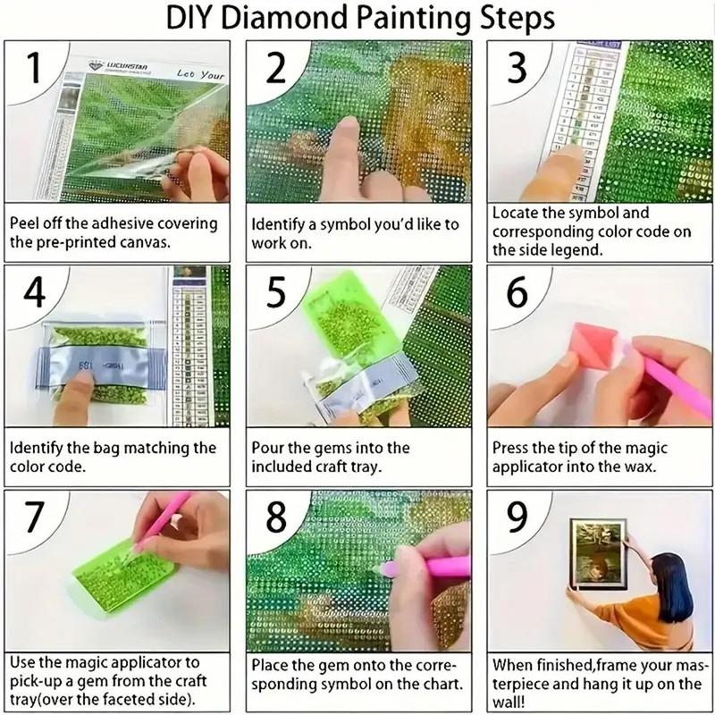 Cat & Flower Pattern DIY Paint in Diamond Without Frame, DIY 5D Paint in Diamond Kit For Adults & Beginners, Home Wall Craft Decoration