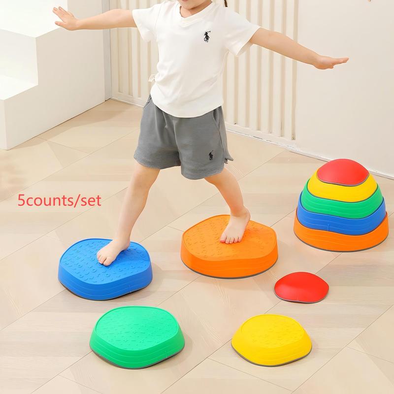 Non-slip Balance Training Boards, 5 Counts set Colorful Balance Stepping Stones for Indoor Outdoor, Coordination Training Sensory Toys for Obstacle Courses, Thanksgiving Christmas Gift Set, Christmas Gift