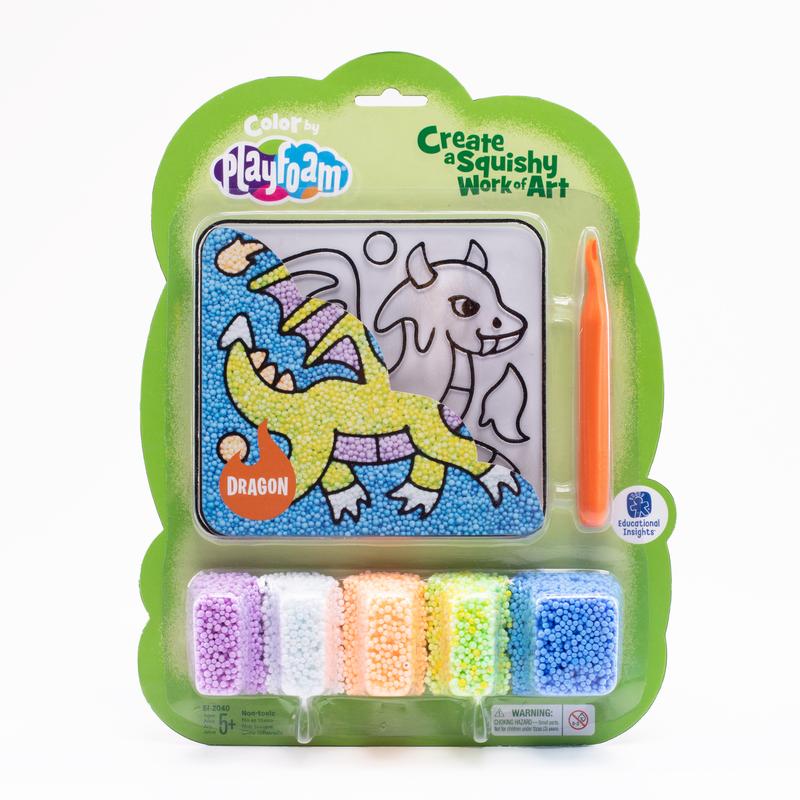 Educational Insights Color by Playfoam Dragon│Non-Toxic, Never Dries Out│Arts and Craft Activity for 5+