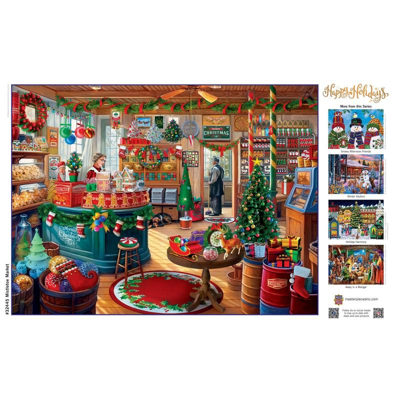 MasterPieces - Happy Holidays - Mistletoe Market 300 Piece EZ Grip Jigsaw Puzzle