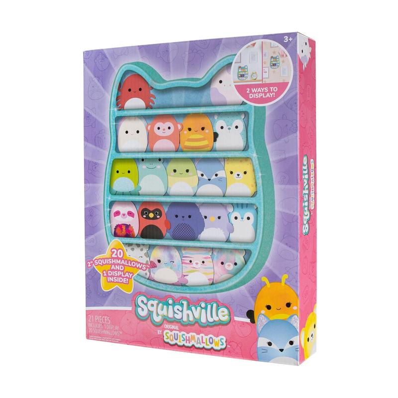 Squishmallows Plush Toy: Squishville Play & Display Storage, 2-inch Squishmallows , 20-pack, Premium Collectible, Christmas Gifts!