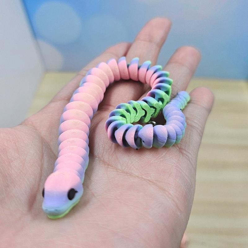 Rainbow Articulated Snakes - 3D Printed Figurines animal figurine