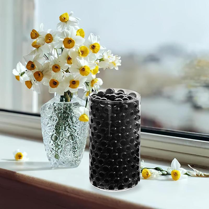 15000 count Black Vase Fillers,  Beads Gel Beads for Floating Pearls Candle Vase Fillers