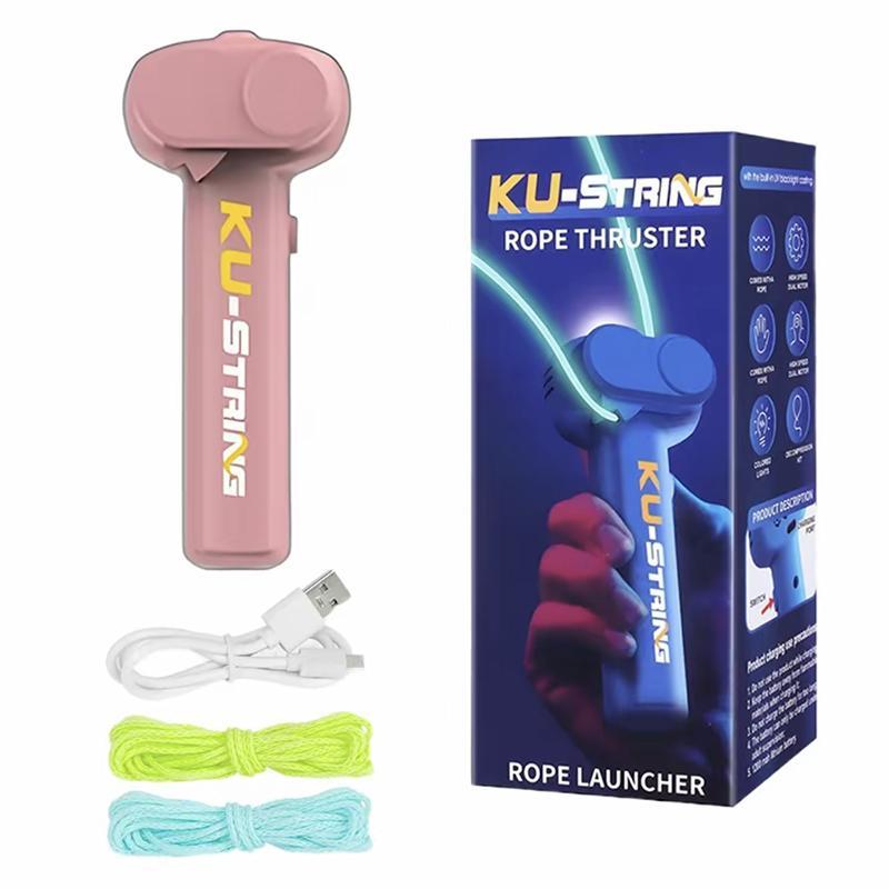 The luminous rope launcher toy, equipped with dual ultraviolet black lights  a safe and fun rope launcher, ideal for music festivals and rave parties