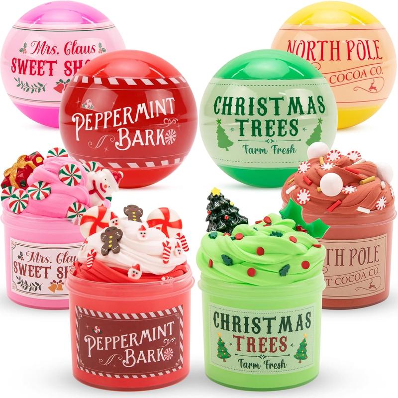 4 Pack Slime Balls - Christmas Stocking Stuffers for Kids - Toys Kit Gifts for Classroom Rewards Teens Girls Boys 4 - 12 Year Old and Adults