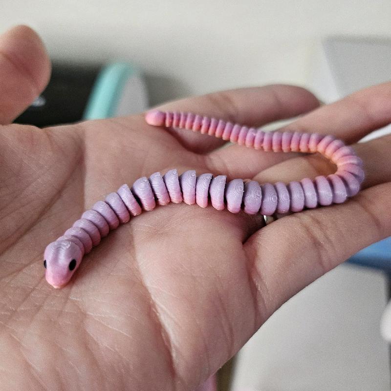 Rainbow Articulated Snakes - 3D Printed Figurines animal figurine