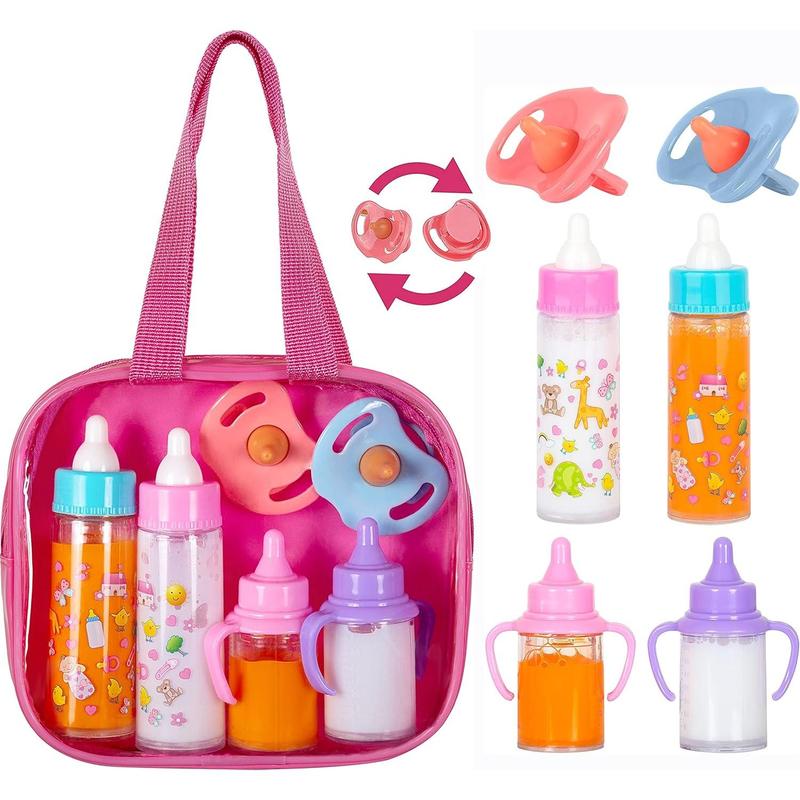 ®, My Sweet Baby Disappearing Doll Feeding Set | Baby Care 6 Piece Doll Feeding Set for Toy Stroller | 2 Milk & Juice Bottles with 2 Toy Pacifier for Baby Doll