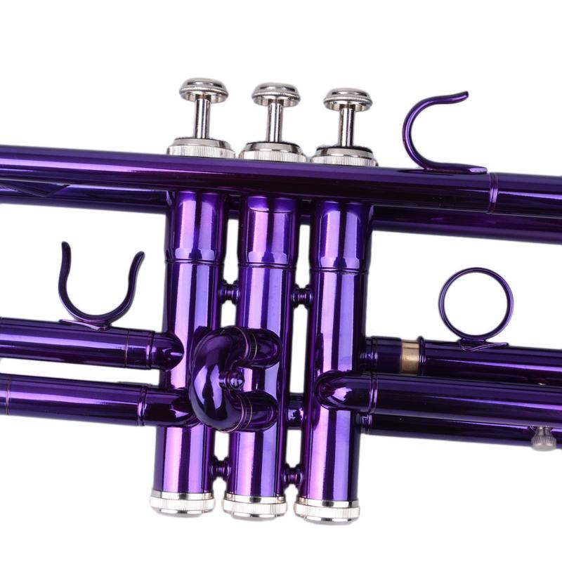 VINCIGO B Flat Trumpet, Brass B Flat Trumpet Violet with Case Golden for Scholars at All Satages