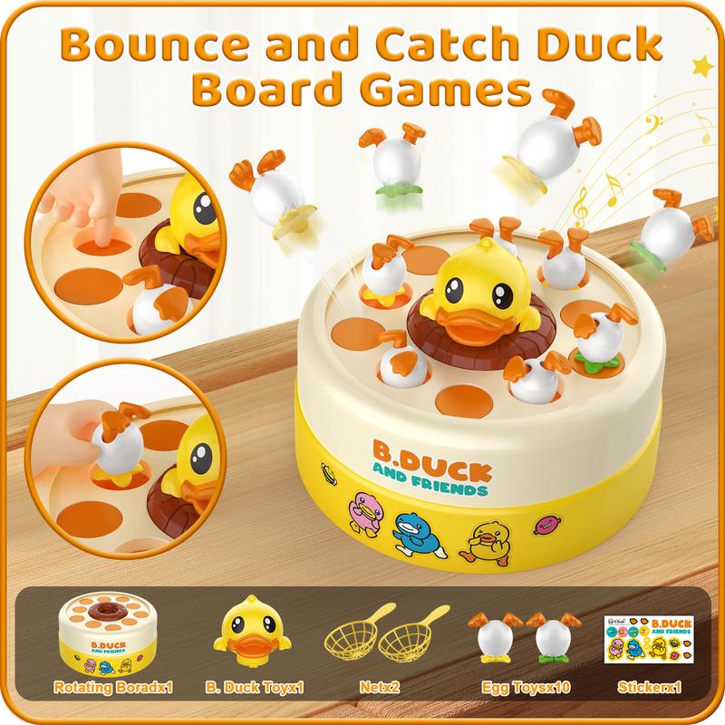 B.Duck Games, Bounce and Catch Duck Board Games, Family Games Toys, Catching Music Games, Preschool Toys, Birthday Gifts