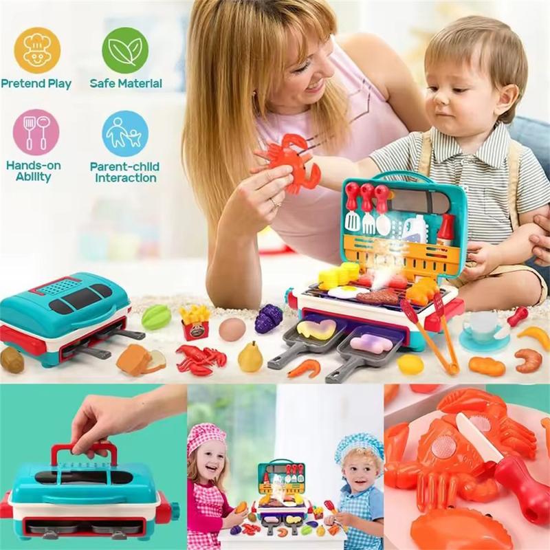 Christmas BBQ Toys, Kids Pretend To Play With Food And Water, Activated Color-Changing Toys, Cooking Bbq Kitchen Toys, Great Outdoor Camping Toys, Cute Gifts For Kids Girls And Boys 3-12 Years Old