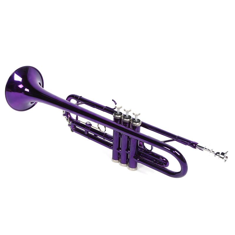 VINCIGO B Flat Trumpet, Brass B Flat Trumpet Violet with Case Golden for Scholars at All Satages