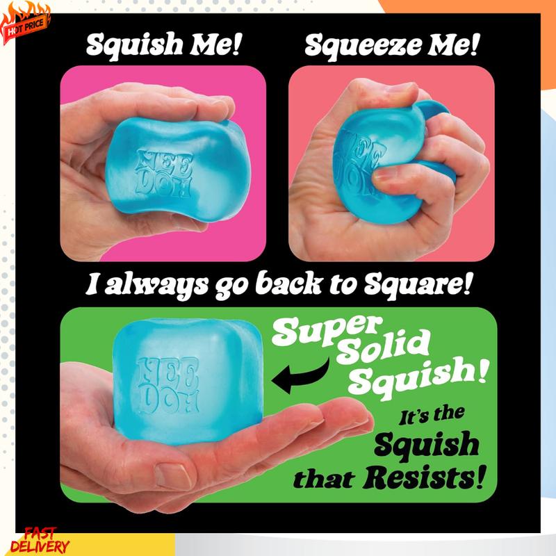 Schylling NeeDoh Nice Cube - Sensory Squeeze Toy with Super Solid Squish - 2.25